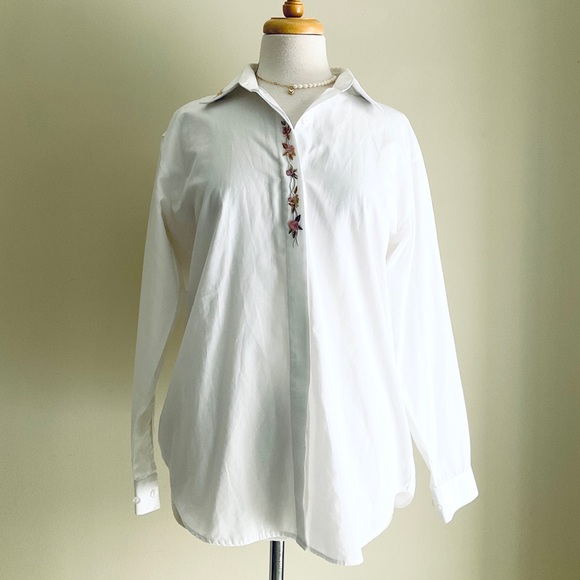 Hand Embroidered Button-Down Shirt - Picture 1 of 4